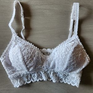 aeropostale white lace bralette size medium